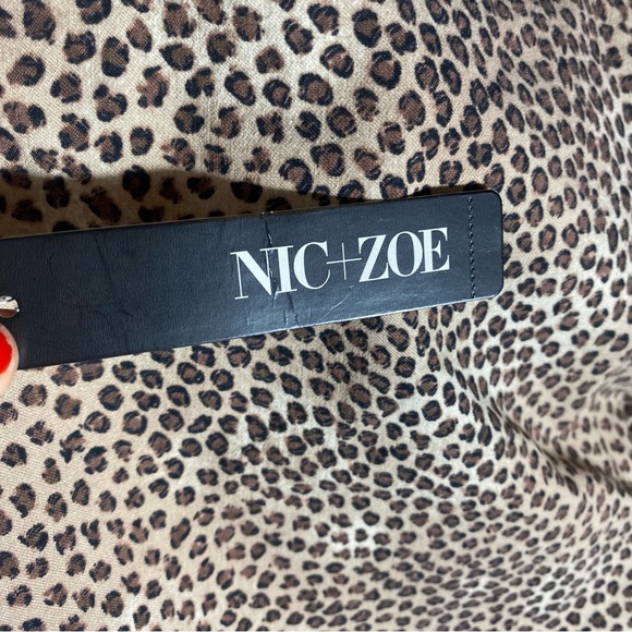 Nic + Zoe leopard animal print skinny ankle pants pull-on Size 6 - Picture 7 of 11
